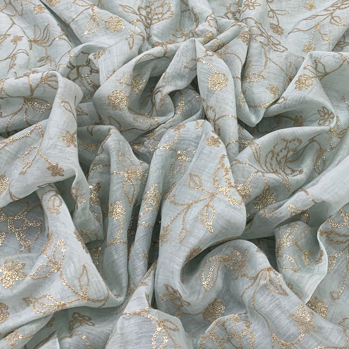 Chanderi Embroidery Fabric