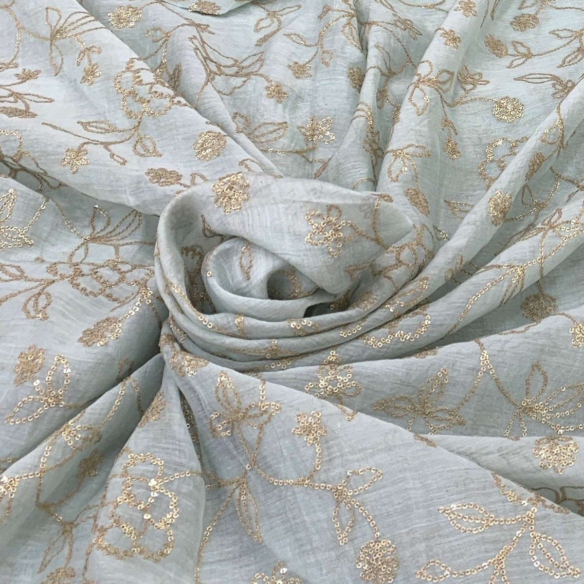 Chanderi Embroidery Fabric