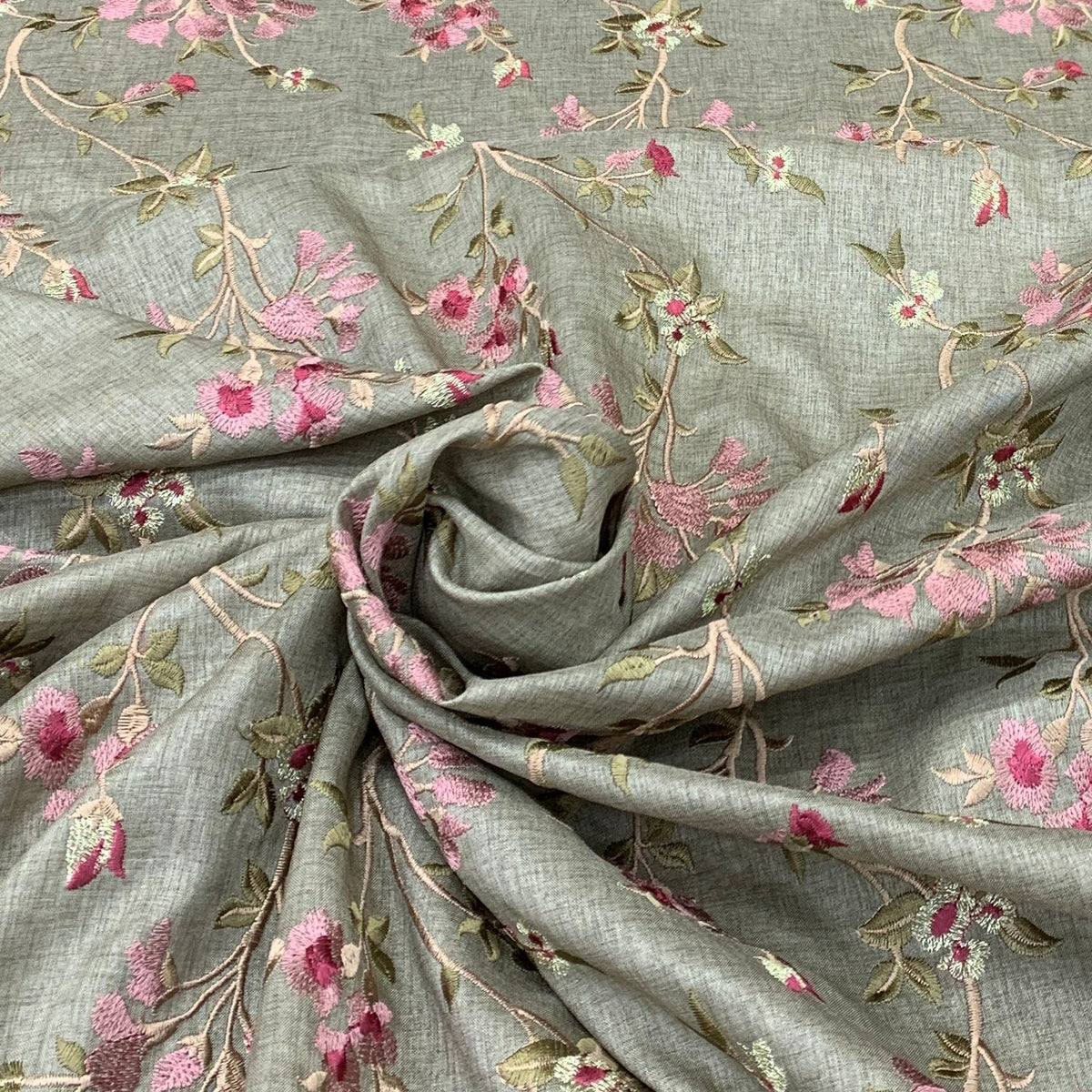 Tusser Silk Embroidery Fabric