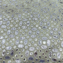 Light Green Gota Georgette Embroidery