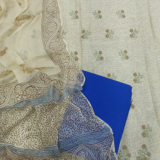 Cotton Suit, Chiffon Dupatta