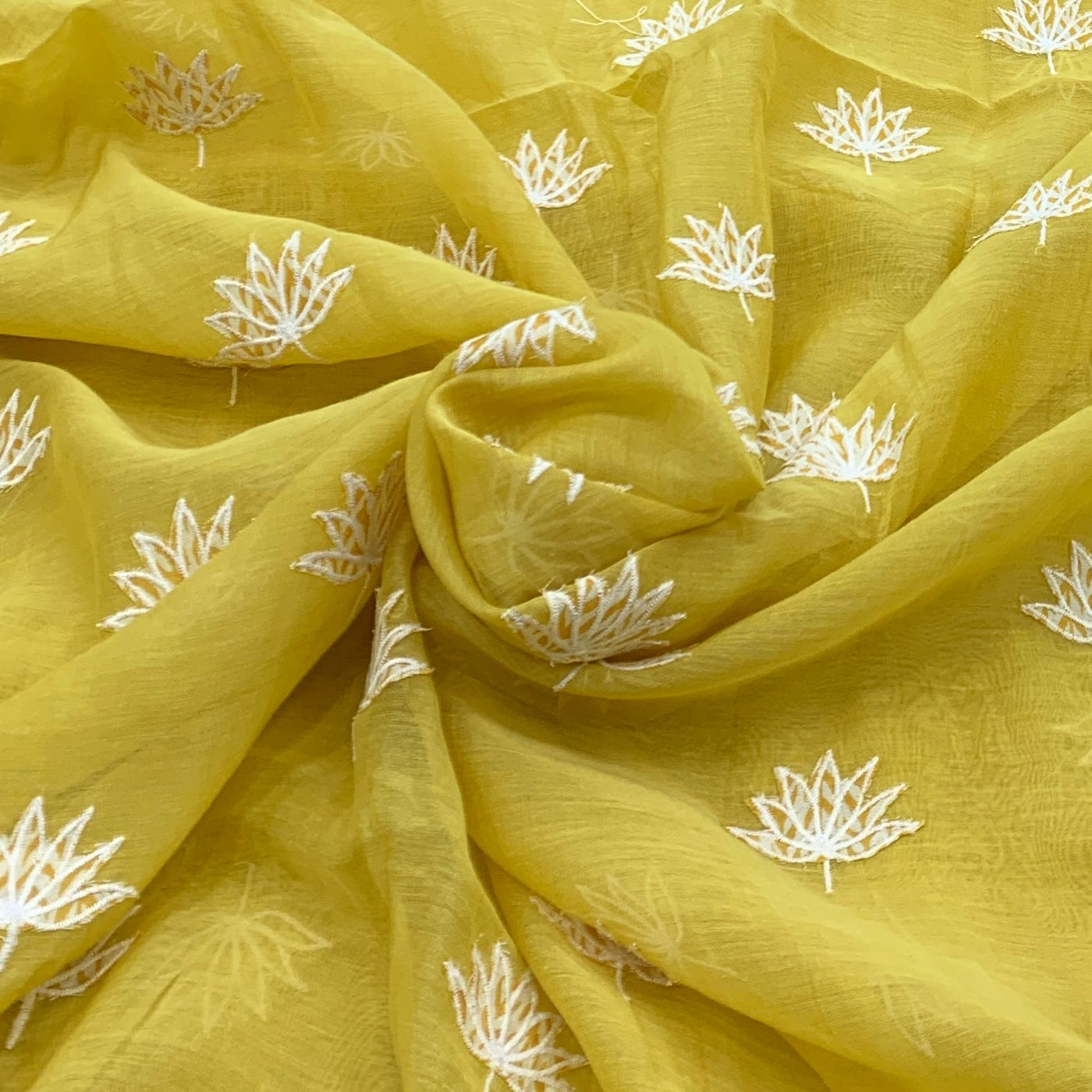 Chanderi Embroidery Fabric