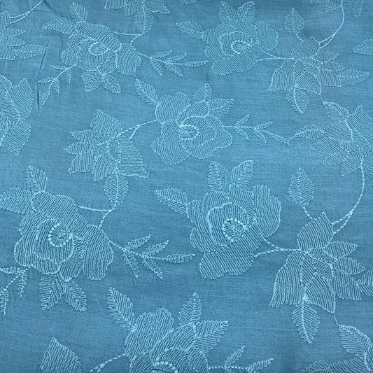 Chanderi Embroidery Fabric