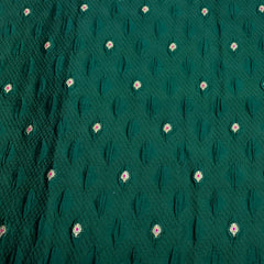Green Silk Brocade Meenakari Textured
