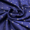 Navy Blue Silk Brocade Meenakari Textured