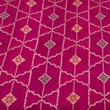 Pink Dupion Silk Brocade Jal Meenakari