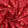 Red Dupion Silk Brocade Jal Meenakari