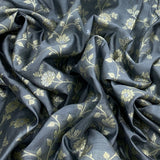 Grey Silk Brocade