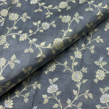 Grey Silk Brocade