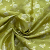 Lime green Silk Brocade