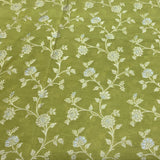 Lime green Silk Brocade