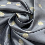 Light Grey Dupion Silk Brocade