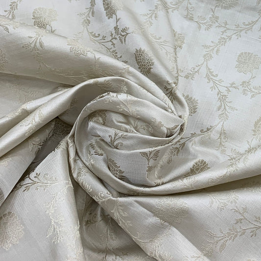 Cream Silk Brocade