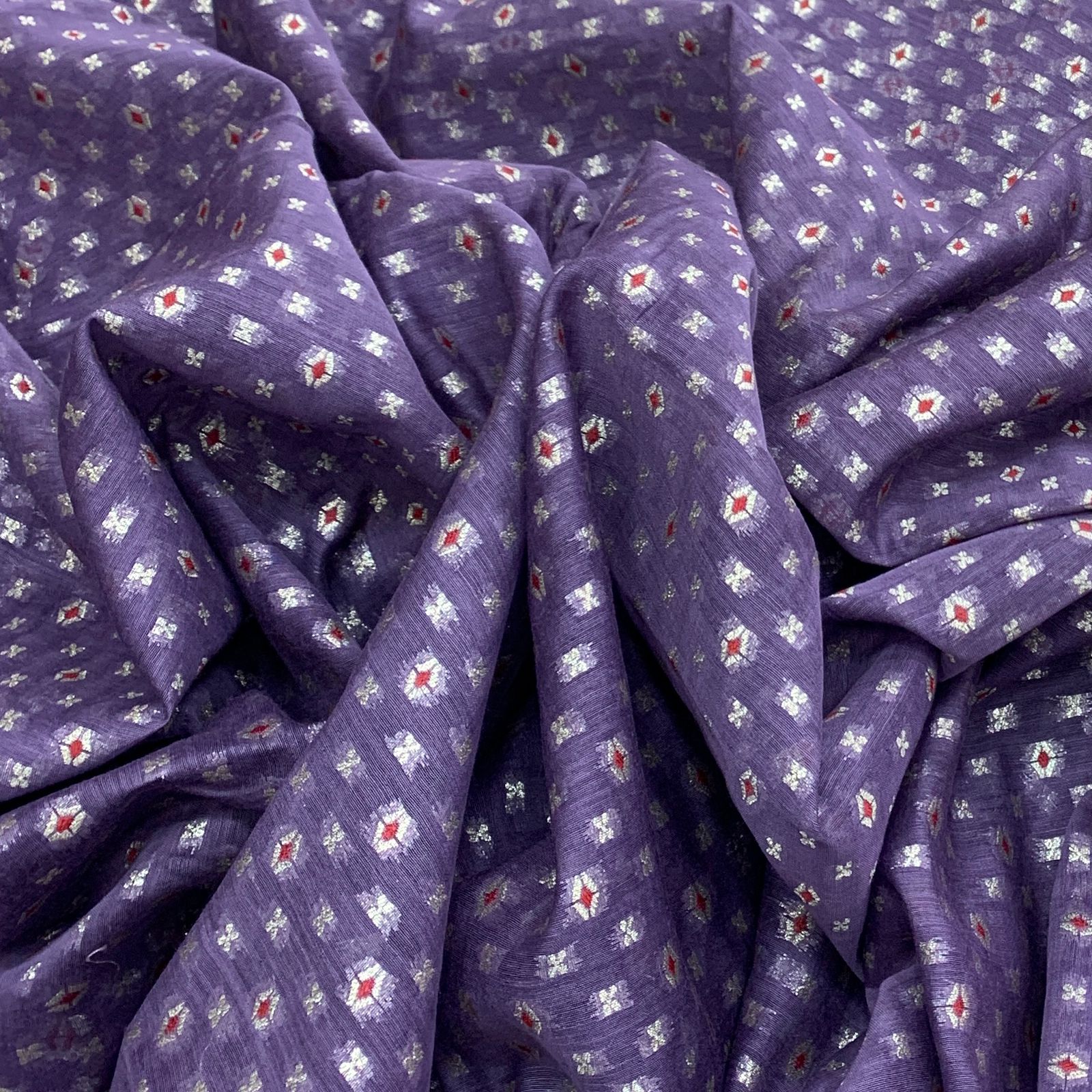 Lavender Chanderi Brocade