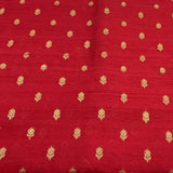 Red Raw Silk Brocade