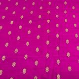 Bright Pink Raw Silk Brocade