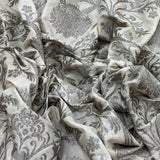 White Raw Silk Brocade