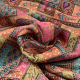 Multi Colour Silk Brocade