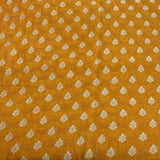 Yellow Pure Silk Brocade