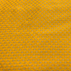 Yellow Flower Zari Butti Silk Brocade