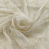 Beige Pure Organza Cut Dana Work