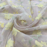 Pink Pure Organza Embroidery