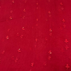 Red Pure Organza Embroidery