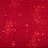 Red Pure Organza Embroidery