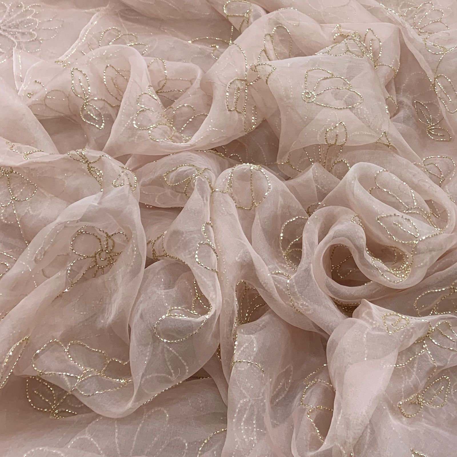 Pink Pure Organza Cut Dana Work