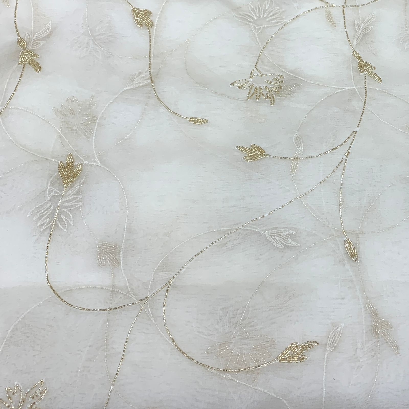 White Pure Organza Embroidery