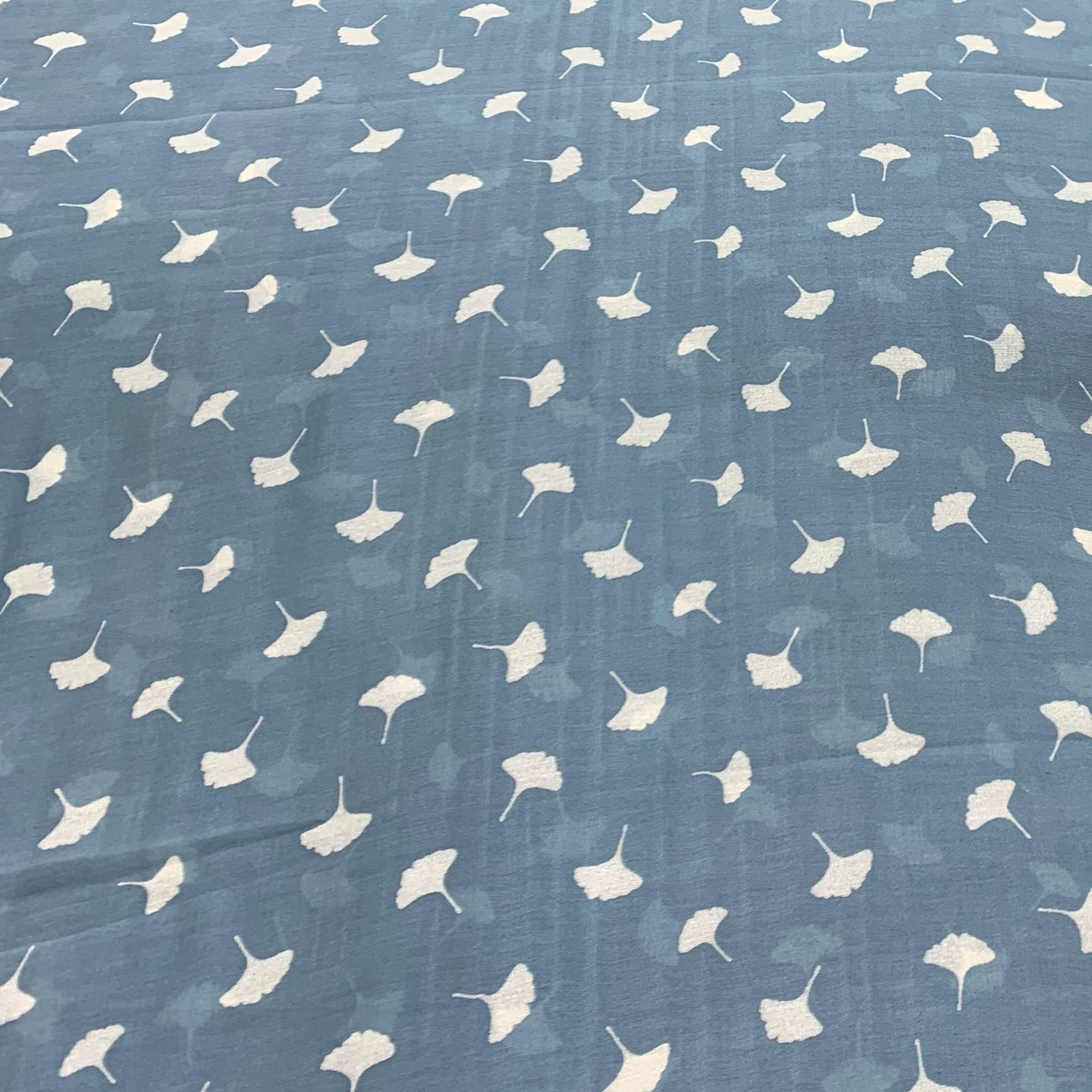 Blue Floral Chanderi Printed