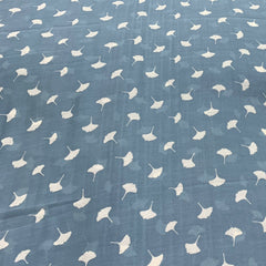 Blue Floral Chanderi Printed