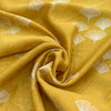 Yellow Floral Chanderi Printed