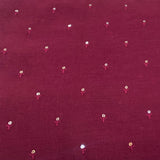 Wine Flower Sequins Chanderi