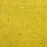 Yellow Flower Sequins Chanderi