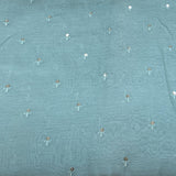 Pastel Blue Flower Sequins Chanderi