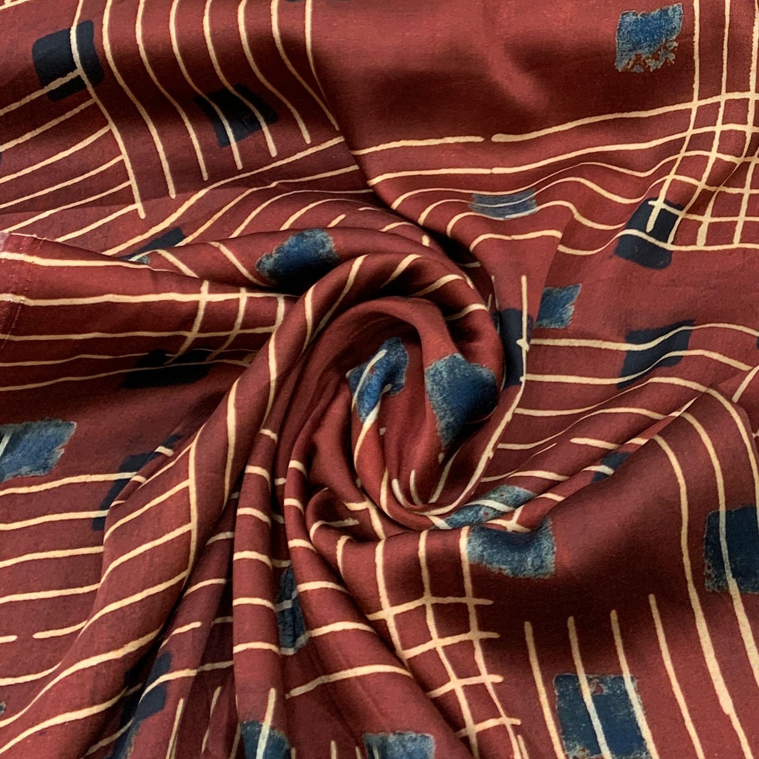 Maroon Ajrakh Print