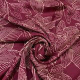 Maroon Jal Flower Print