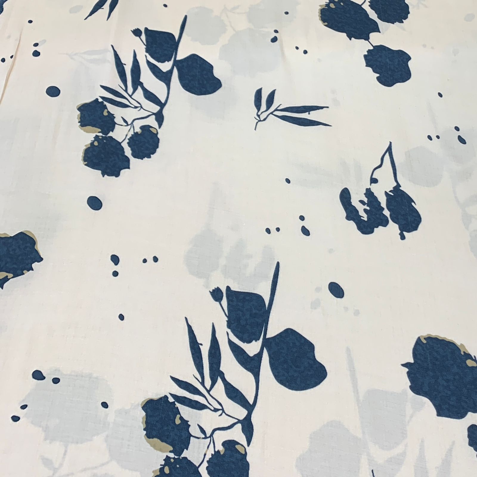 Cream Flower Print