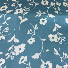 Pastel Blue Flower Print