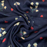 Blackish Blue Flower Print