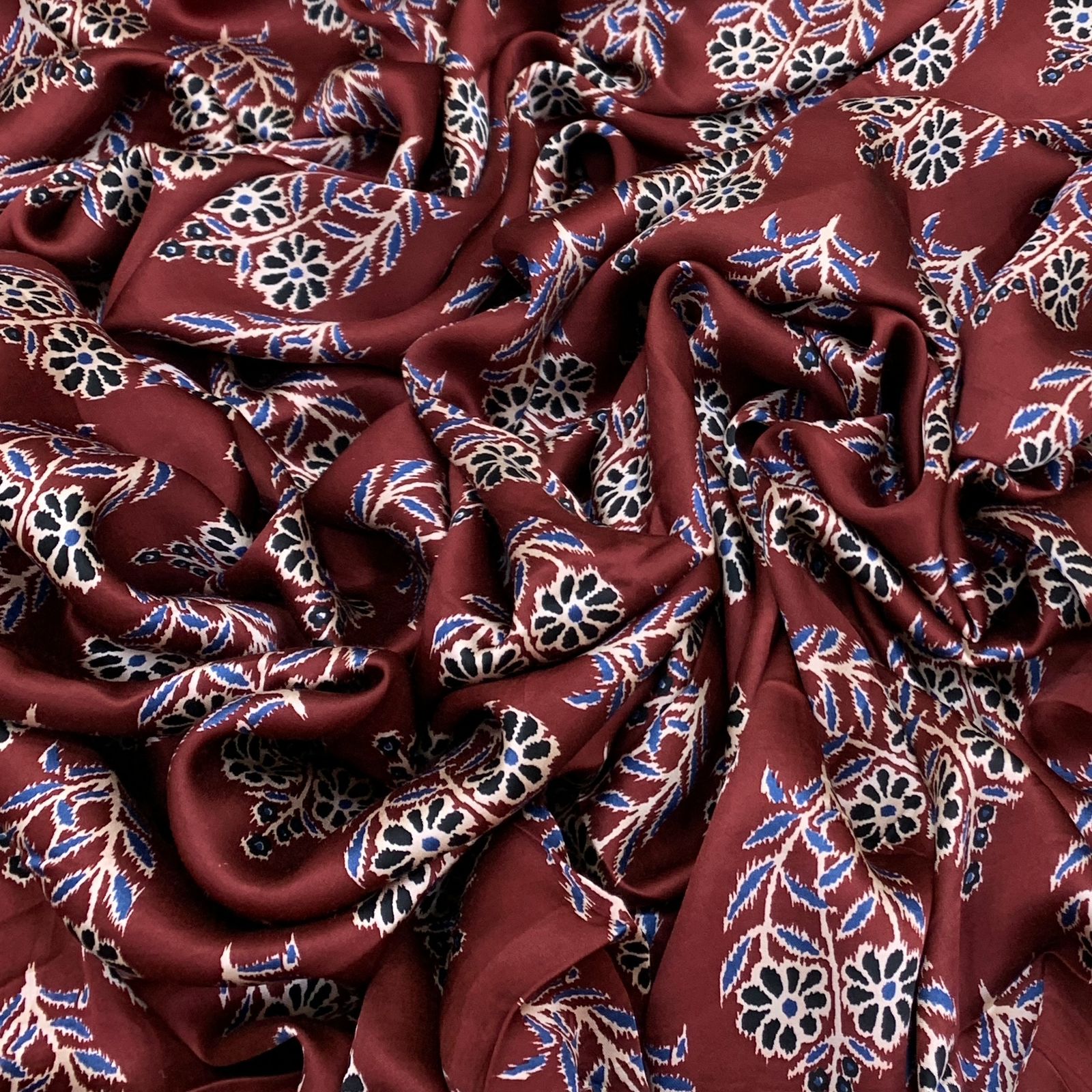 Maroon Flower Print