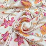 Cream Flower Jal Print