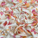 Cream Flower Jal Print