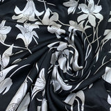 Black Flower Print