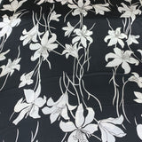 Black Flower Print