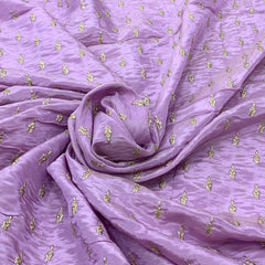 Dark Lavender Tissue Sequins Embroidery