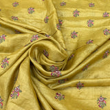 Yellow Tussar Embroidery