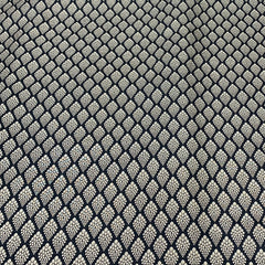 Black Silver Geometric Butti Silk Brocade