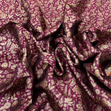 Wine Silk Brocade